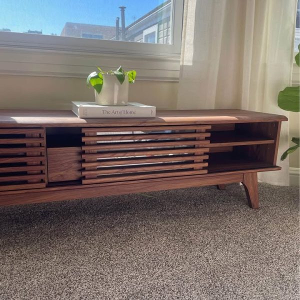 Mid-Century Modern Wood TV Stand