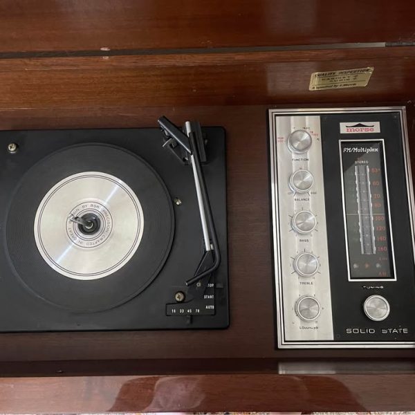 Mid-Century Modern Console Vinyl Record Player