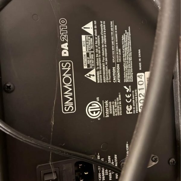 Roland TD-25 set with throne, hi hat stand, and pedals.