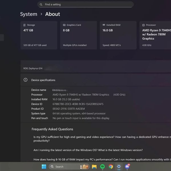 ASUS ROG Zephyrus G14 Gaming Laptop