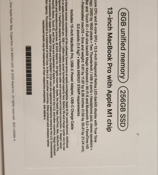 MacBook Pro 13" (M1, 8GB / 256GB) – Immaculate – 166 Cycles – Like New