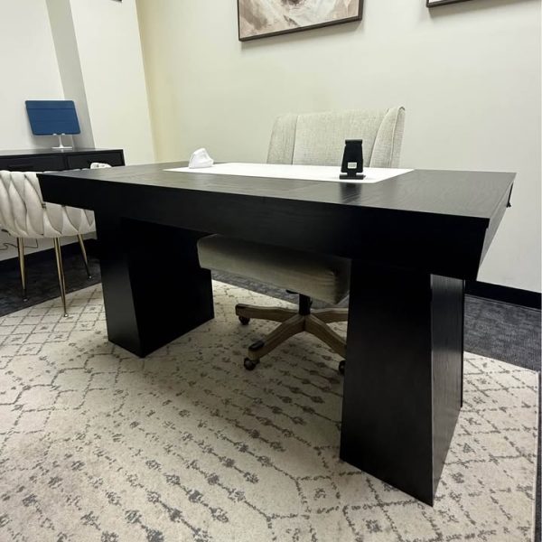 Black office desk