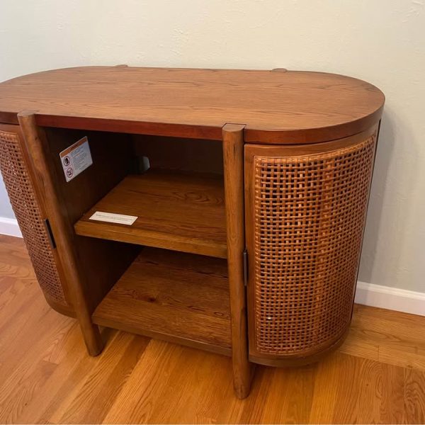 Studio McGee Caned Door Console Table or Cabinet