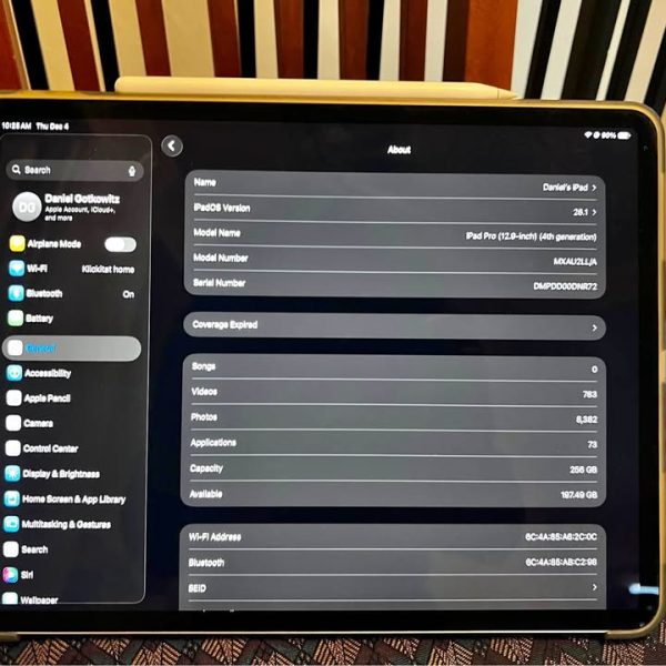 iPad Pro (12.9-inch) (4th generation) 256 GB with Apple Pencil V1