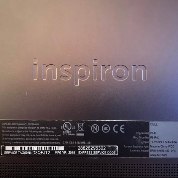 15” Dell Inspiron Laptop