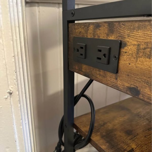 bakers rack with outlets