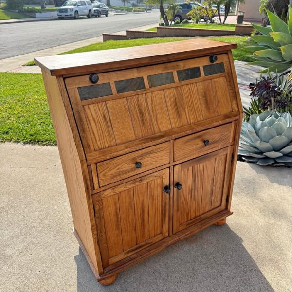 Solid Wood Secretary Desk