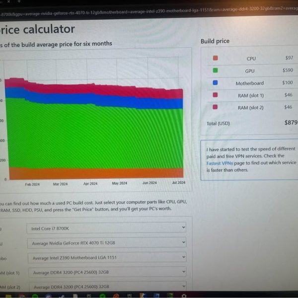 Gaming setup for sale
