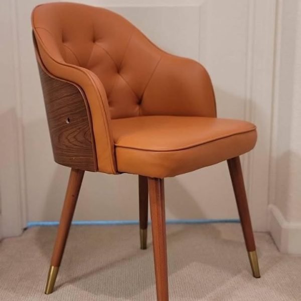 Faux Leather Upholstered Armchair