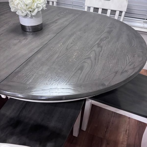 Extendable Farmhouse Dining Table with 6 Chairs