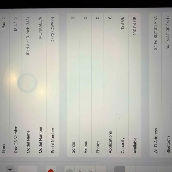 iPad Air M3 13 Inch 128 GB