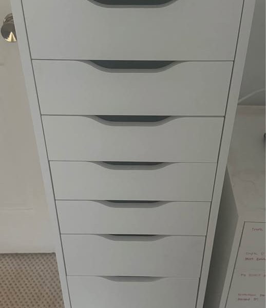 Ikea wood furniture $40 each.We have 4 wide on rollers, 5 a lil bit smaller, tall one. price firm